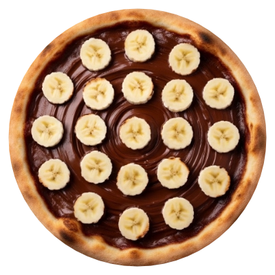 Pizza nutella banane